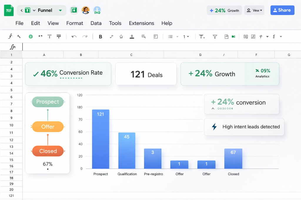 LeadSheets CRM Dashboard Preview